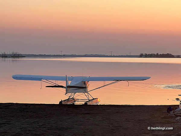 floatplane on beach at Devil's Lake, North Dakota, AHLC4798